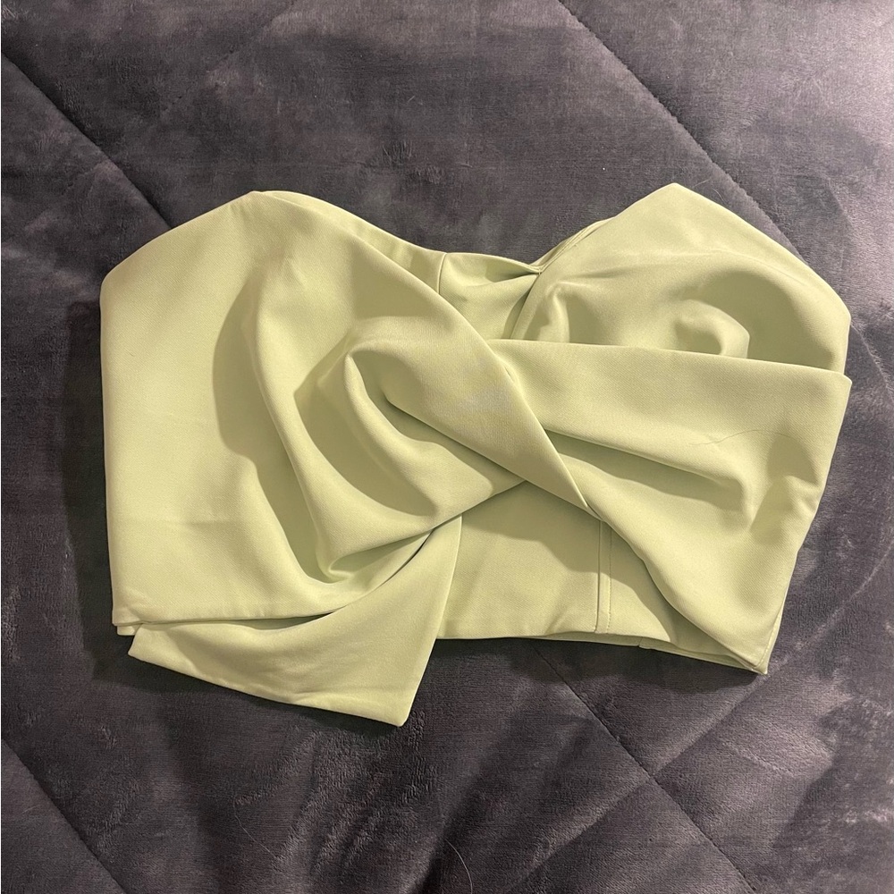 Stylish Green Dynamite Strapless Top